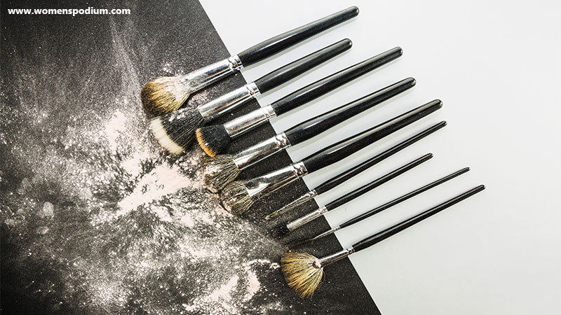 remove buildup from, dirty brushes - how to clean makeup brushes