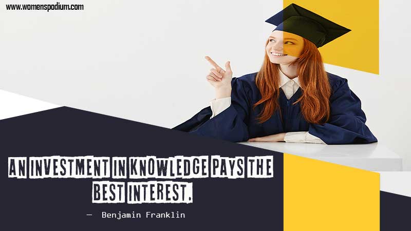 investment in knowledge - quotes on women education