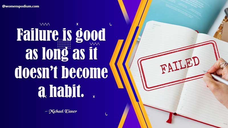 Failure is good - quotes on failure