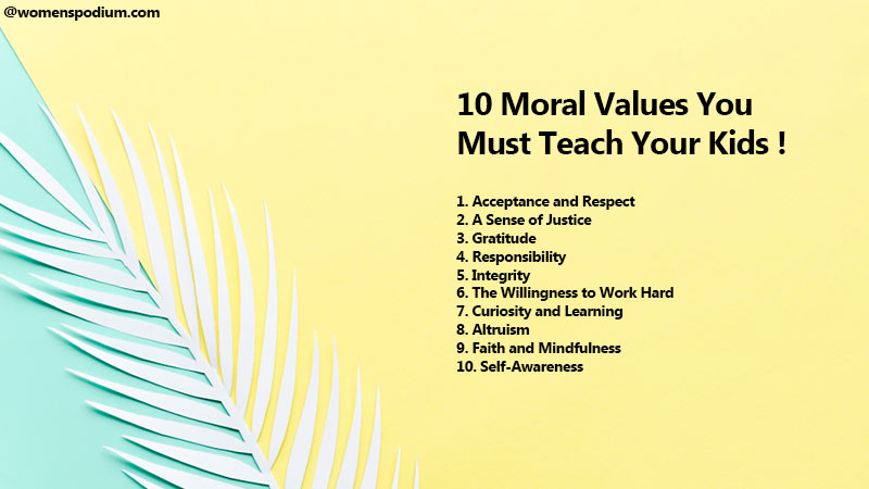 10 Moral Values You Must Teach Your Kids - Active Lifestyle Woman