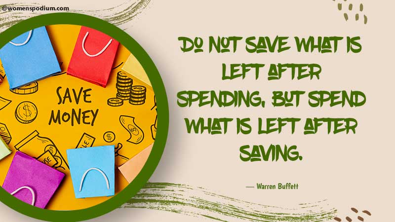 do not save what is left - quotes on saving money