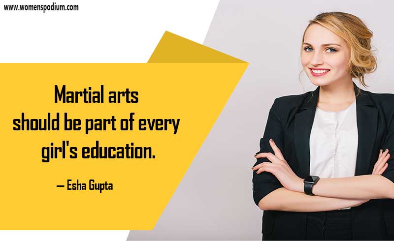 girls education of martial arts - quotes on women education