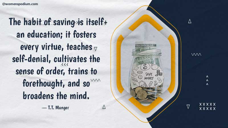 habit of saving - quotes on saving money